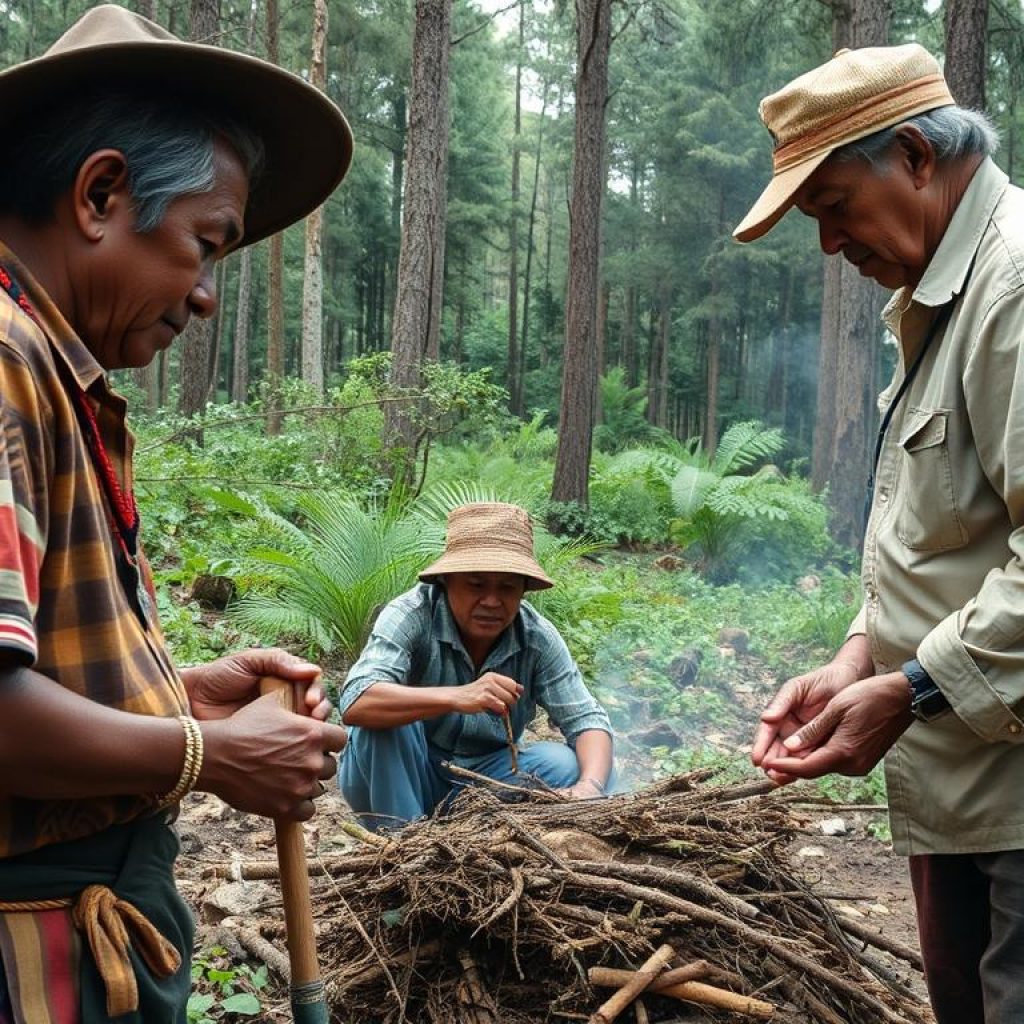 Comunidade indígena realizando Manejo Florestal Sustentável tradicional Comunidade indígena realizando Manejo Florestal Sustentável tradicional