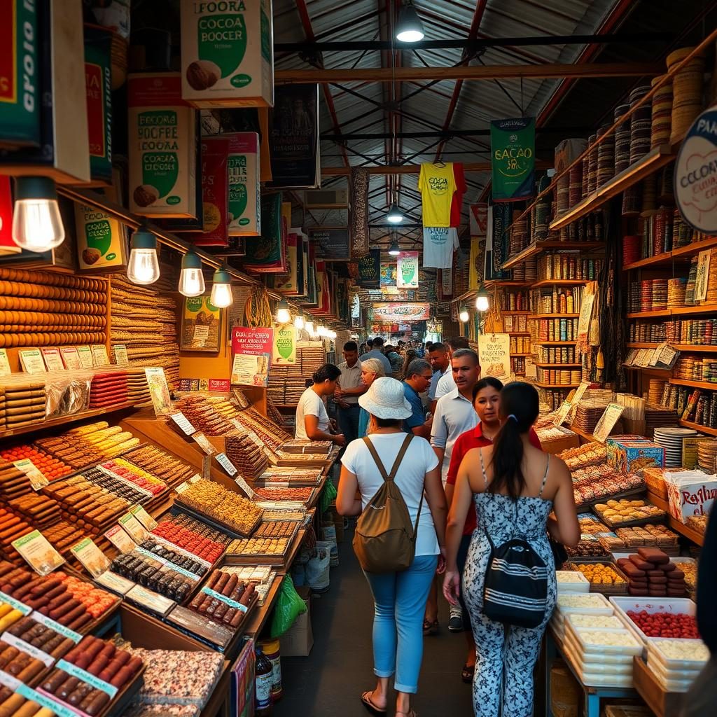 Feira de produtos de Cacau Pará, mostrando a diversidade de derivados e oportunidades de mercado Feira de produtos de Cacau Pará, mostrando a diversidade de derivados e oportunidades de mercado