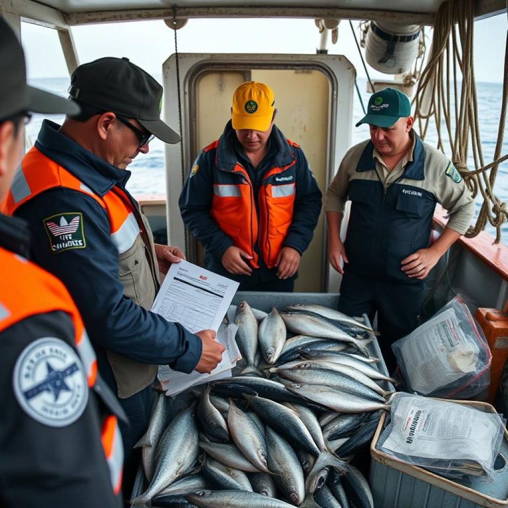 Fiscalização ambiental em embarcação pesqueira no Pará Fiscalização ambiental em embarcação pesqueira no Pará