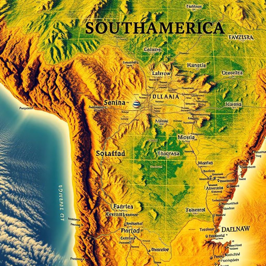 mapa da américa sul
